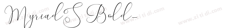 MyriadS Bold字体转换